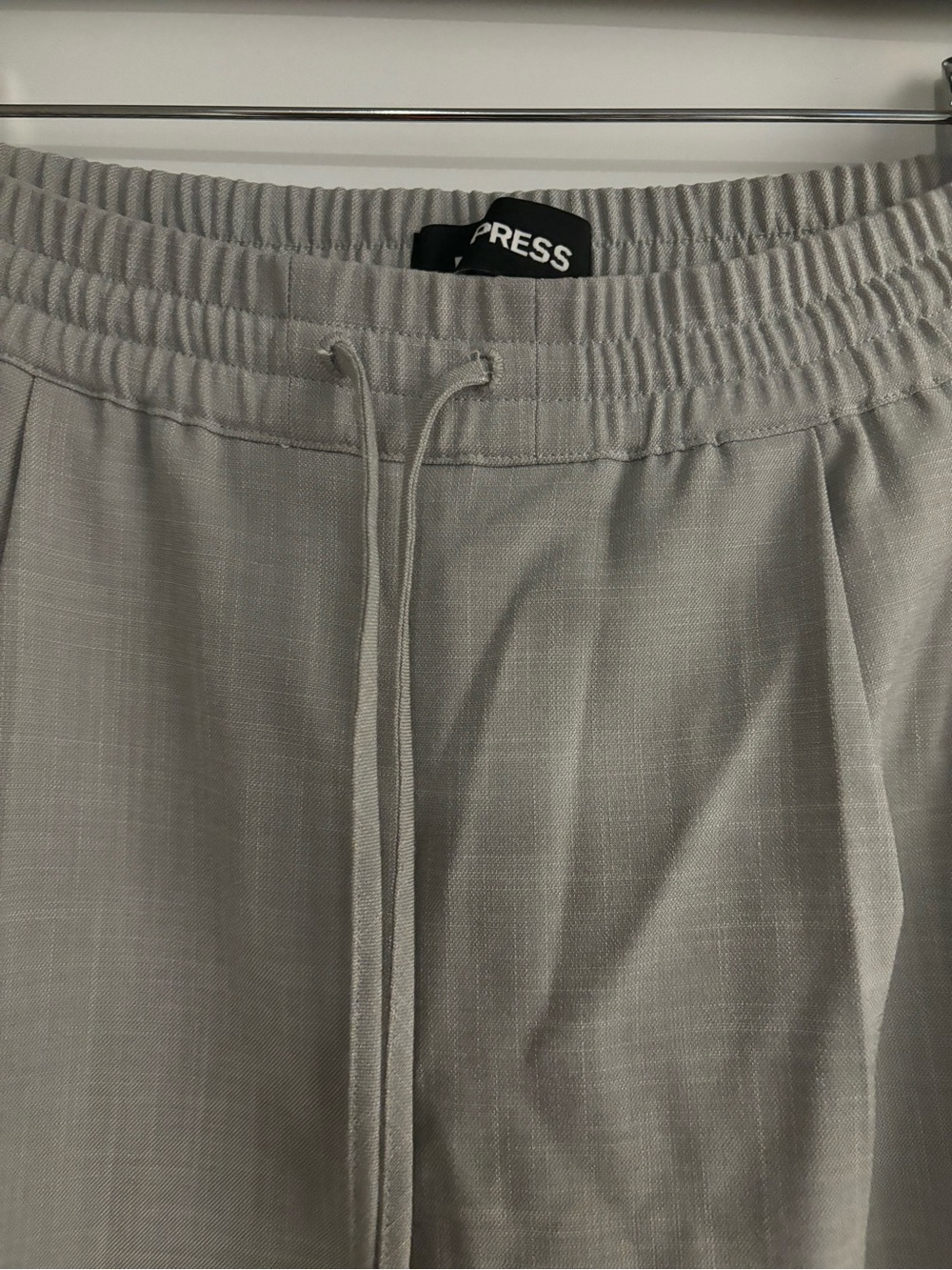 Express Light Gray Drawstring Joggers - Picture 3 of 4